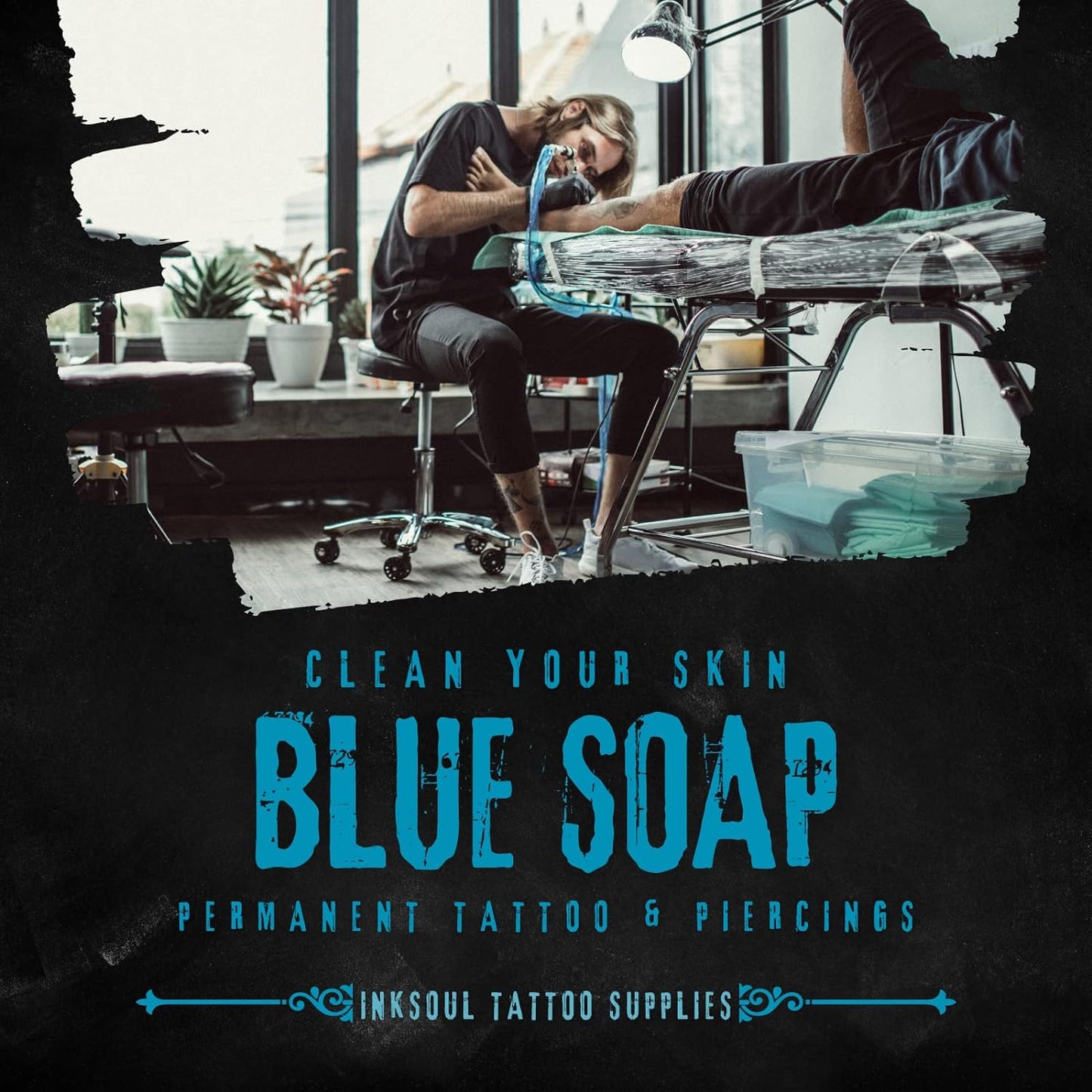 Premium 16.9oz Blue Soap for Tattoo Care INKSOULSUPPLY.COM