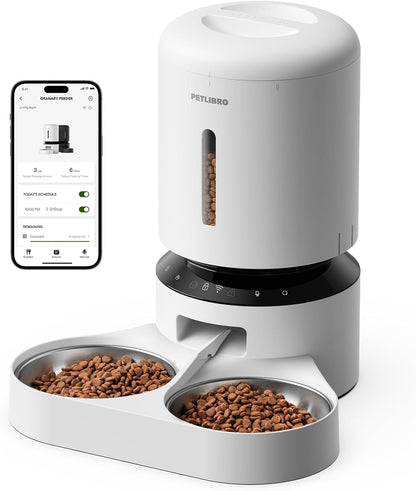 PETLIBRO Automatic Cat Feeder with Camera for Two Cats, 1080P HD Video with Night Vision, 5G Wifi Pet Feeder with Phone APP Control, 2-Way Audio for Cat & Dog, Low Food & Motion & Sound Alerts BazaarBox