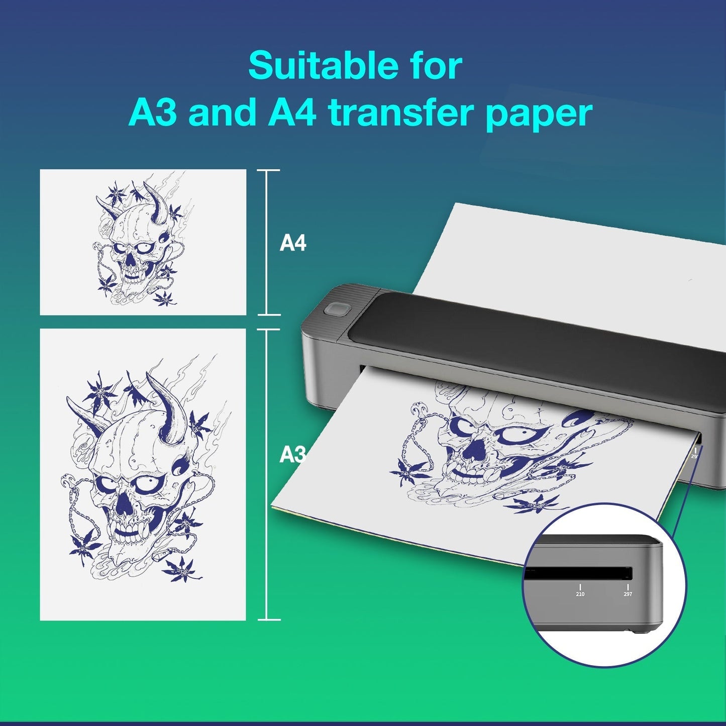 MAST® Upgraded A3 Bluetooth Tattoo Stencil Printer Portable Tattoo Transfer Machine for Large-Scale Tattoo Stencil INKSOULSUPPLY.COM