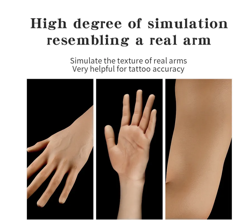 Tattoo imitation silicone movable joint arm INKSOULSUPPLY.COM
