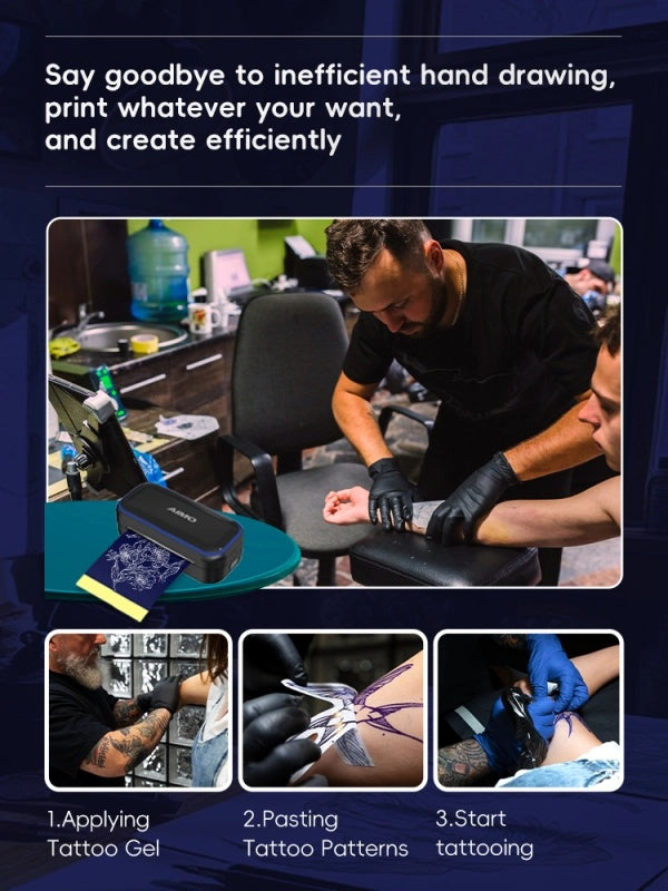 AIMO MR3 Bluetooth Tattoo Stencil Pocket Printer (can use roll paper) INKSOULSUPPLY.COM