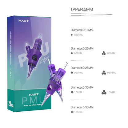 Mast Cyber Permanent Makeup Professional Cartridges Needles Magnum- Box of 20 INKSOULSUPPLY.COM