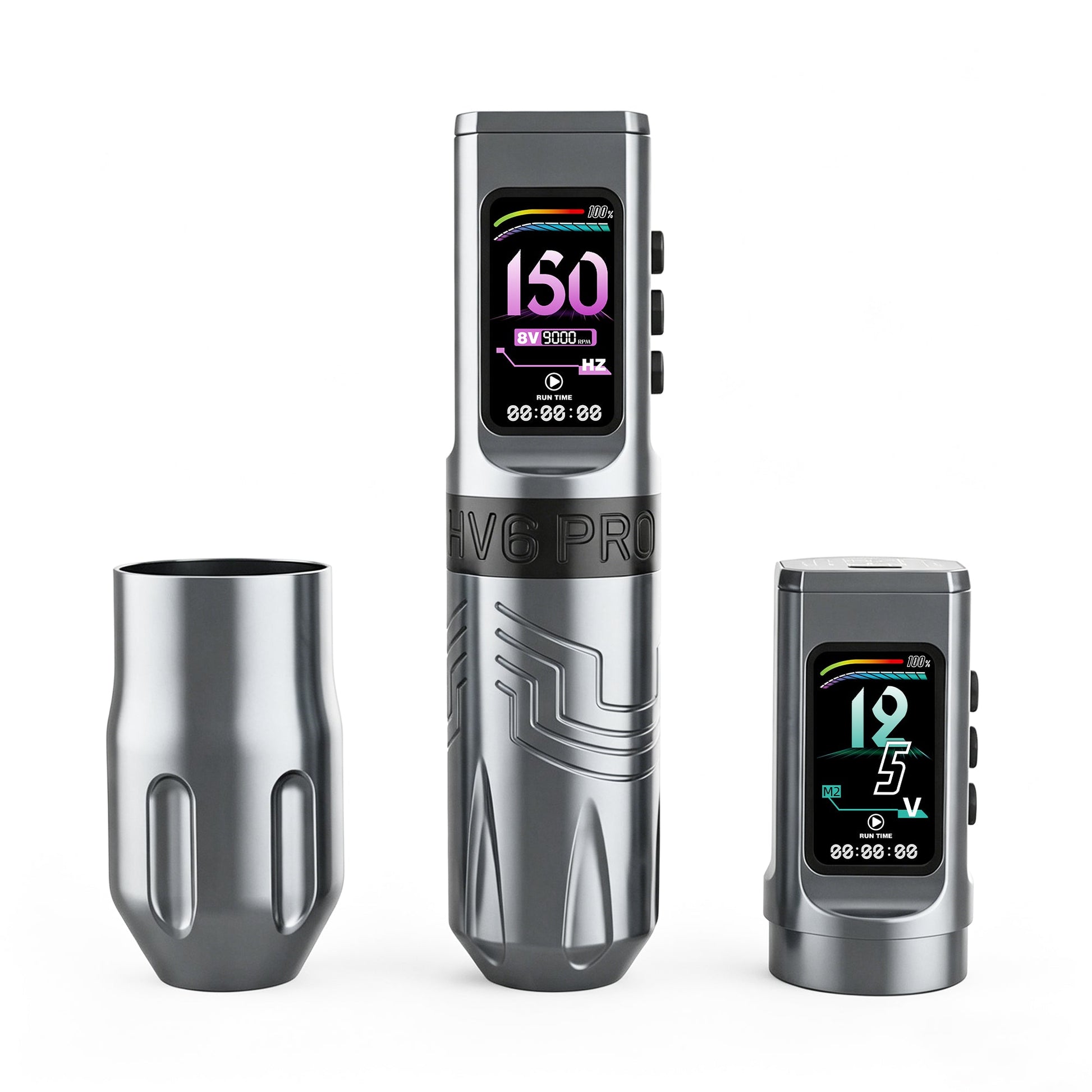 INKSOUL® Tattoo Machine Wiresles Pen 4.2MM Strokes Two Grips Two Batteries Two Modes 2 in 1 | HV6 PRO INKSOULSUPPLY.COM