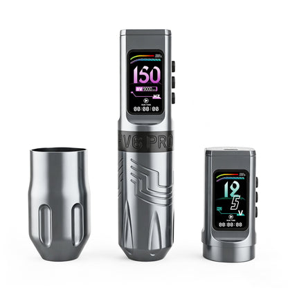 INKSOUL® Tattoo Machine Wiresles Pen 4.2MM Strokes Two Grips Two Batteries Two Modes 2 in 1 | HV6 PRO INKSOULSUPPLY.COM