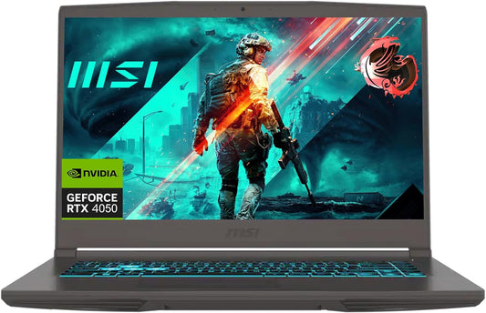 Msi 15.6" Thin A15 Gaming Laptop, 16GB DDR5, 512GB SSD, NVIDIA Geforce RTX 4050, Intel Core I5-13420H(Beat I7-11800H), Full HD Display, Backlit Keyboard, HDMI, Wi-Fi 6, Bluetooth, Windows 11, Black BazaarBox