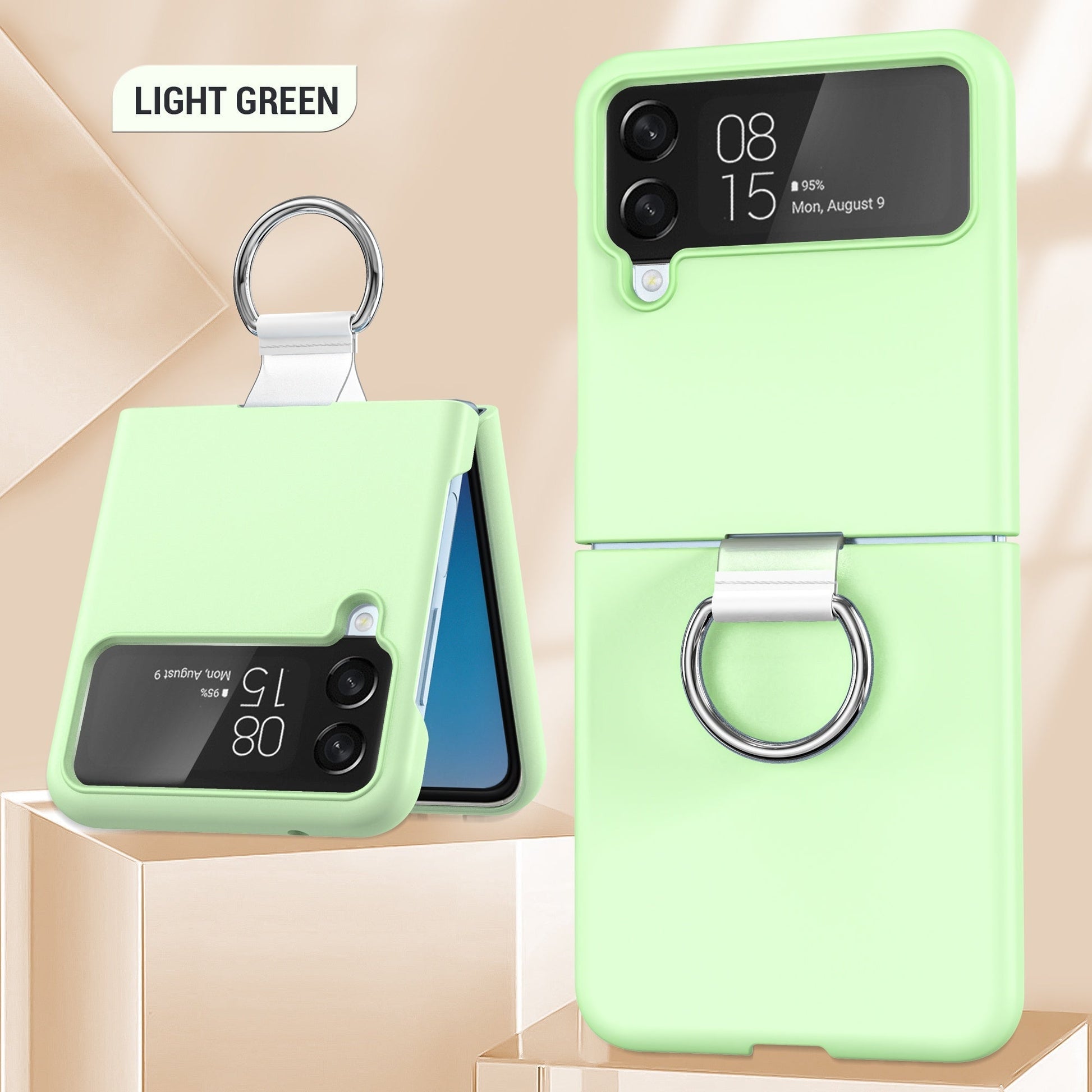 Transparent Protective Case For Galaxy Zflip4 Fastened Ring FLIPSTYLEZLLC