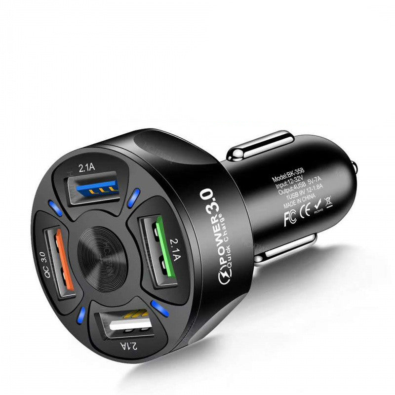 Fast Charge Car Charger One For Four Car Mobile Phone Charger Car Charger FLIPSTYLEZLLC