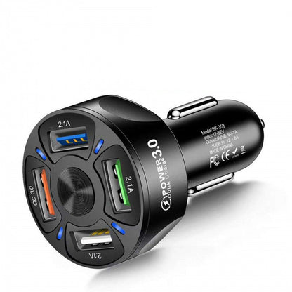 Fast Charge Car Charger One For Four Car Mobile Phone Charger Car Charger FLIPSTYLEZLLC