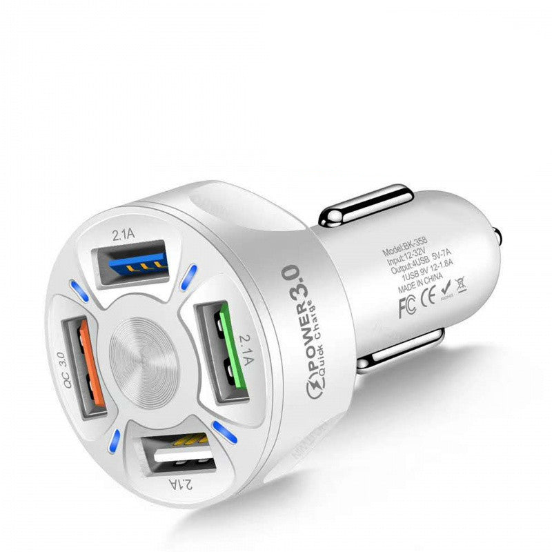 Fast Charge Car Charger One For Four Car Mobile Phone Charger Car Charger FLIPSTYLEZLLC