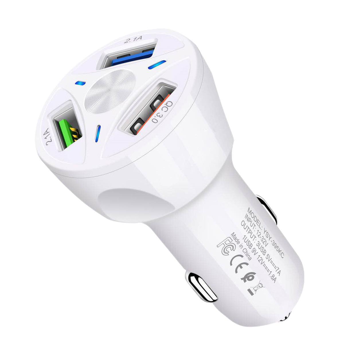 Fast Charge Car Charger One For Four Car Mobile Phone Charger Car Charger FLIPSTYLEZLLC