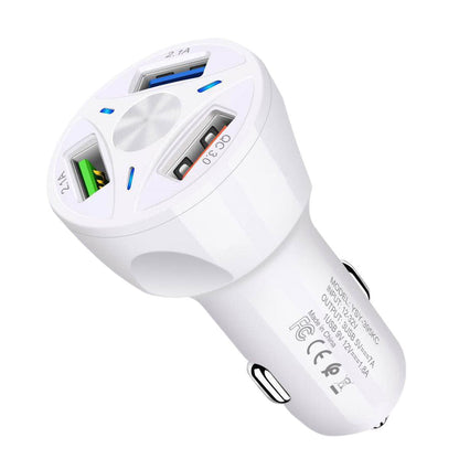 Fast Charge Car Charger One For Four Car Mobile Phone Charger Car Charger FLIPSTYLEZLLC