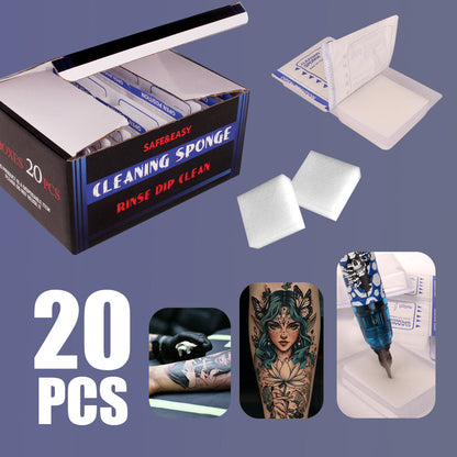 Tattoo Dip Foam - 20Pcs Dip Cups Rinse Caps Tip Rinse Dip Clean Professional Cartridge Dip Foam Cleaning INKSOULSUPPLY.COM