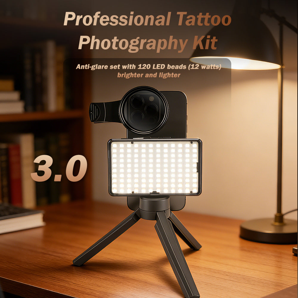 Professional Tattoo Photography Anti-3.0 Glare Kit 120 LED Beads（12W）Brighter and lighter INKSOULSUPPLY.COM