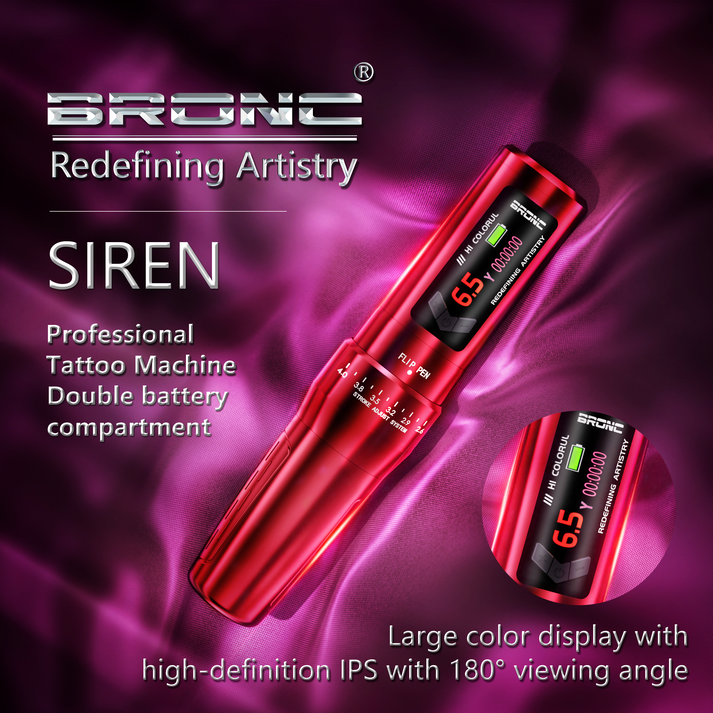 Bronc SIREN Adjustable Wireless Tattoo Pen INKSOULSUPPLY.COM
