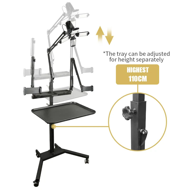 TAIDU PROMOTION MULTI-FUNCTIONAL DOUBLE HOLDER TATTOO BENCH WITH LIGHT INKSOULSUPPLY.COM