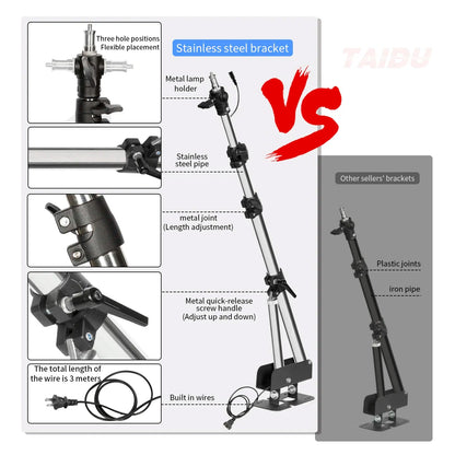 TAIDU PROMOTIONAL PL-48 LARGE PANEL TELESCOPING TATTOO WALL LIGHT INKSOULSUPPLY.COM