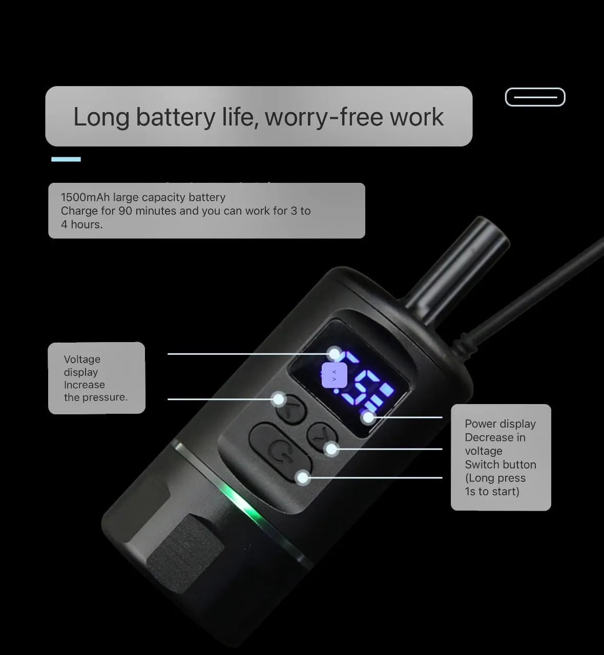 Multi-functional portable charging hand-held handle INKSOULSUPPLY.COM