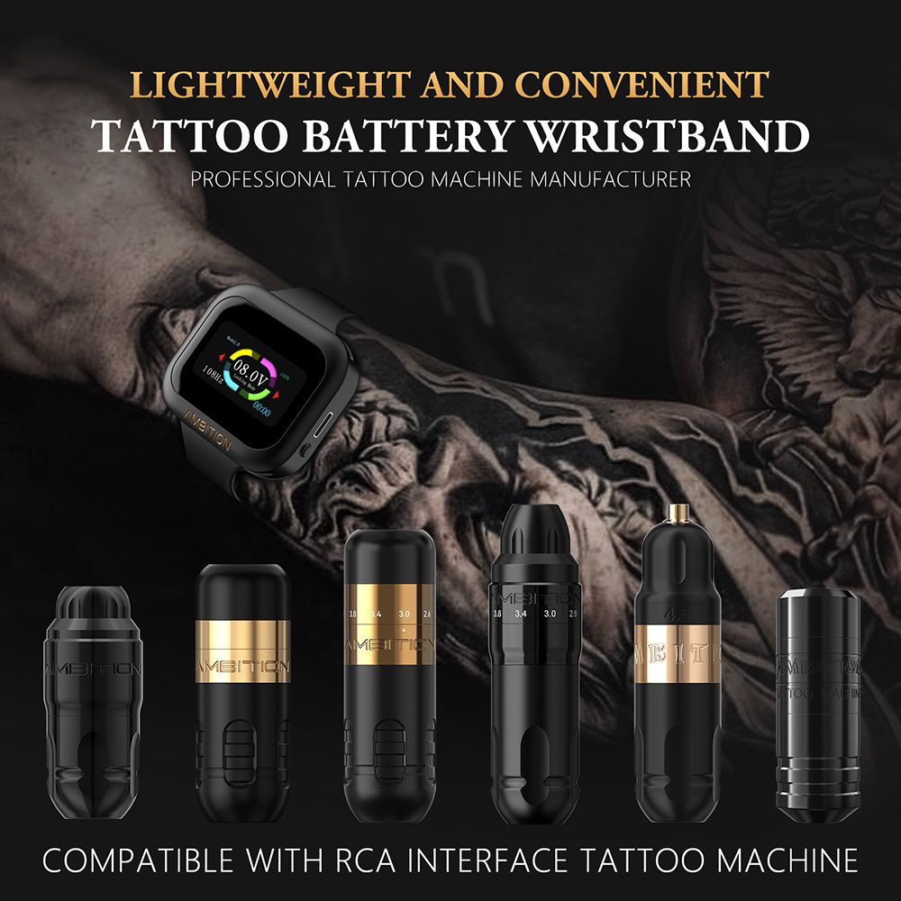 Ambition S1 Touch Screen Tattoo Battery Wristband Supply INKSOULSUPPLY.COM