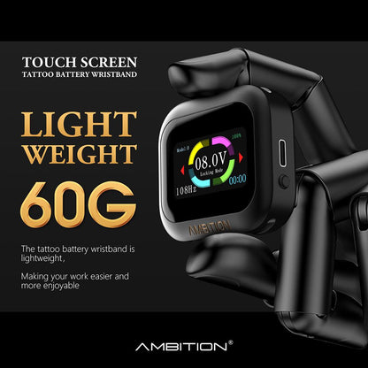 Ambition S1 Touch Screen Tattoo Battery Wristband Supply INKSOULSUPPLY.COM