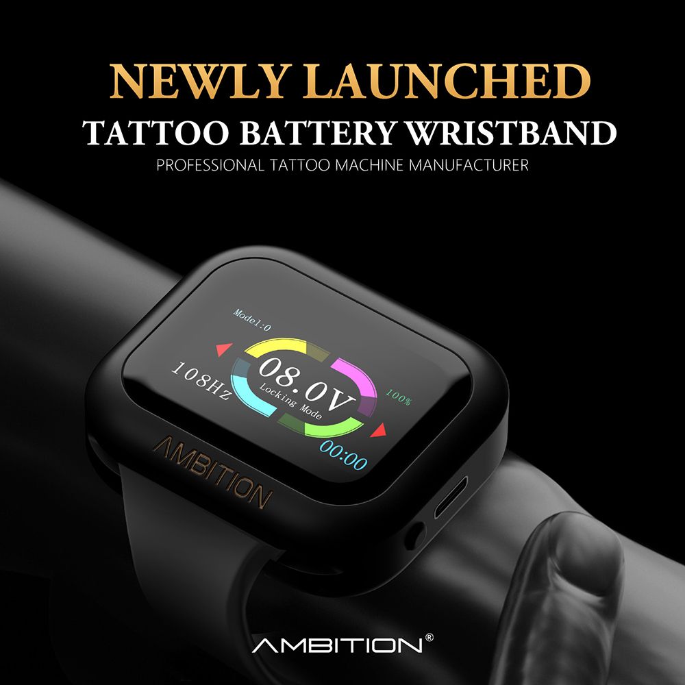 Ambition S1 Touch Screen Tattoo Battery Wristband Supply INKSOULSUPPLY.COM