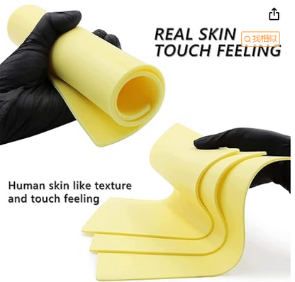 6 Pcs 3mm Tattoo Skin Practice Kit,12x8 in Thick Blank Silicone Fake Skin INKSOULSUPPLY.COM