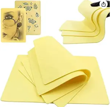 6 Pcs 3mm Tattoo Skin Practice Kit,12x8 in Thick Blank Silicone Fake Skin INKSOULSUPPLY.COM