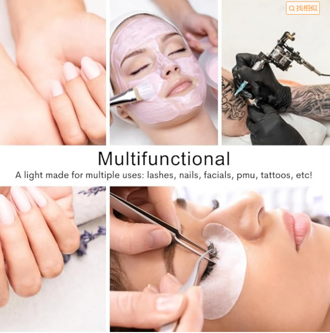 Tattoo Estheticians Pmu Eyelash LED Floor Light,  moon Lamp with phone holder INKSOULSUPPLY.COM