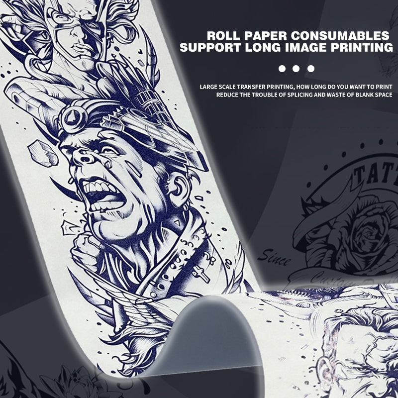 AIMO ROLL PAPER |separating tattoo stencil paper 210cm x 30m With bracket INKSOULSUPPLY.COM