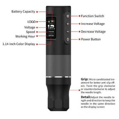 INKSOUL® & TangLong Yuan3 Wireless Tattoo Pen INKSOULSUPPLY.COM