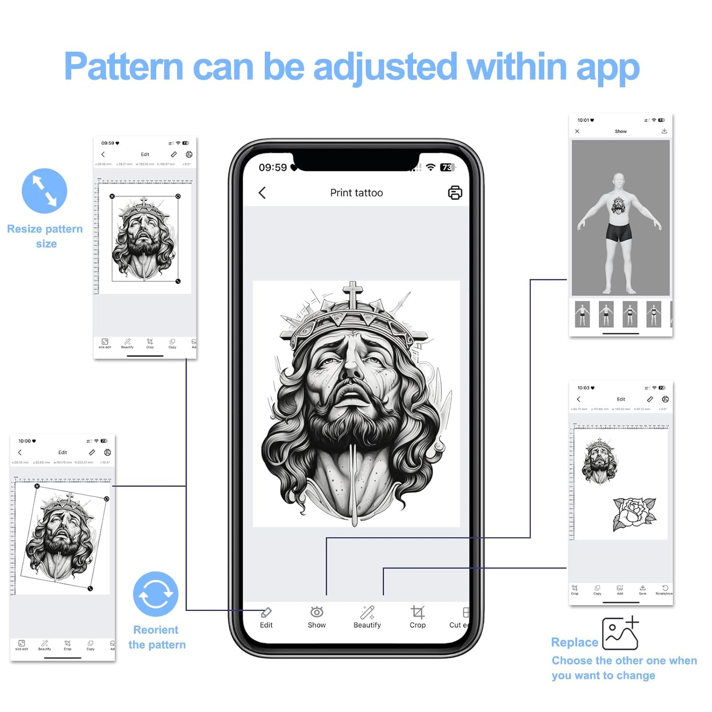 MHT-P8008 Bluetooth Tattoo Stencil Printer | High Precision | Wireless Connectivity INKSOULSUPPLY.COM