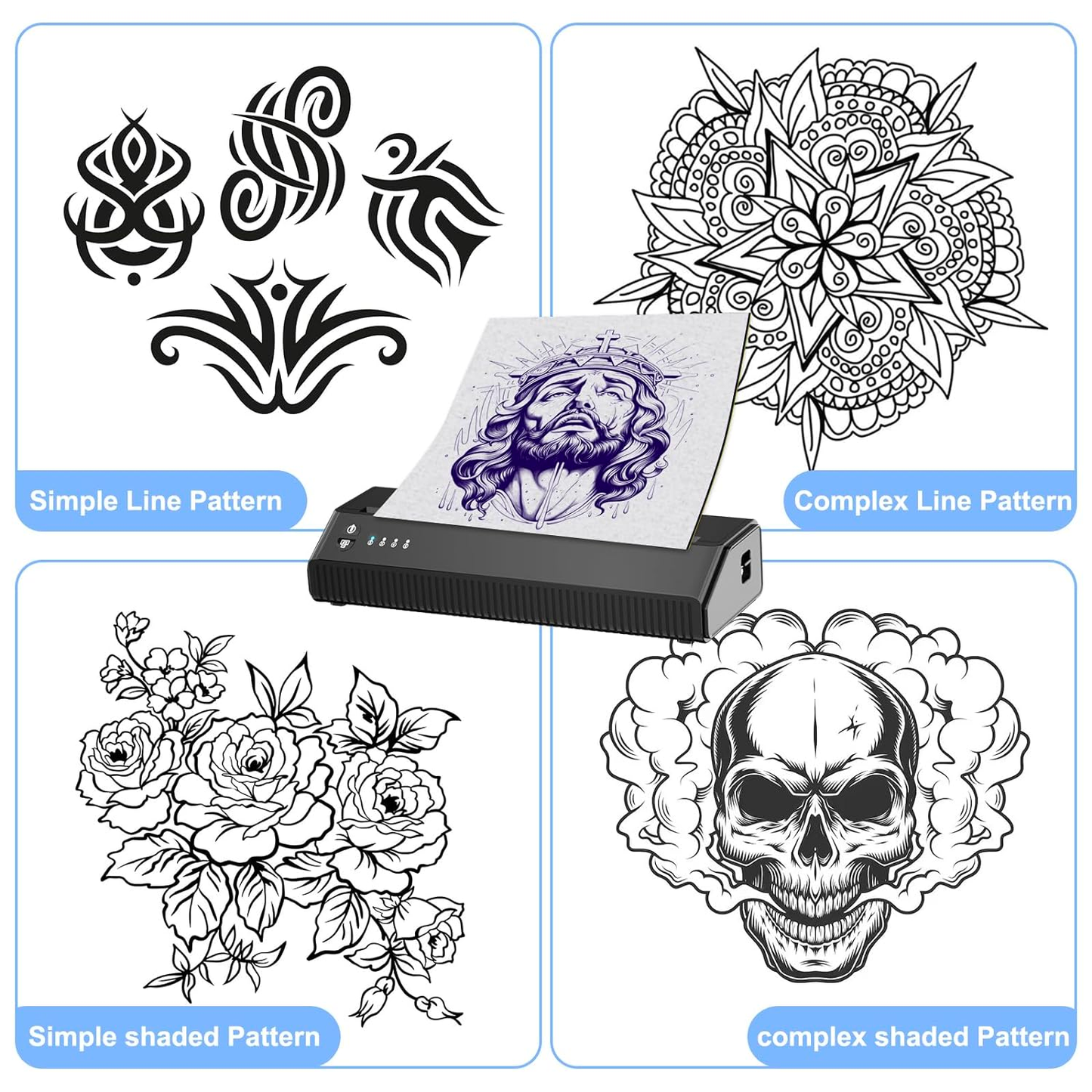 MHT-P8008 Bluetooth Tattoo Stencil Printer | High Precision | Wireless Connectivity INKSOULSUPPLY.COM