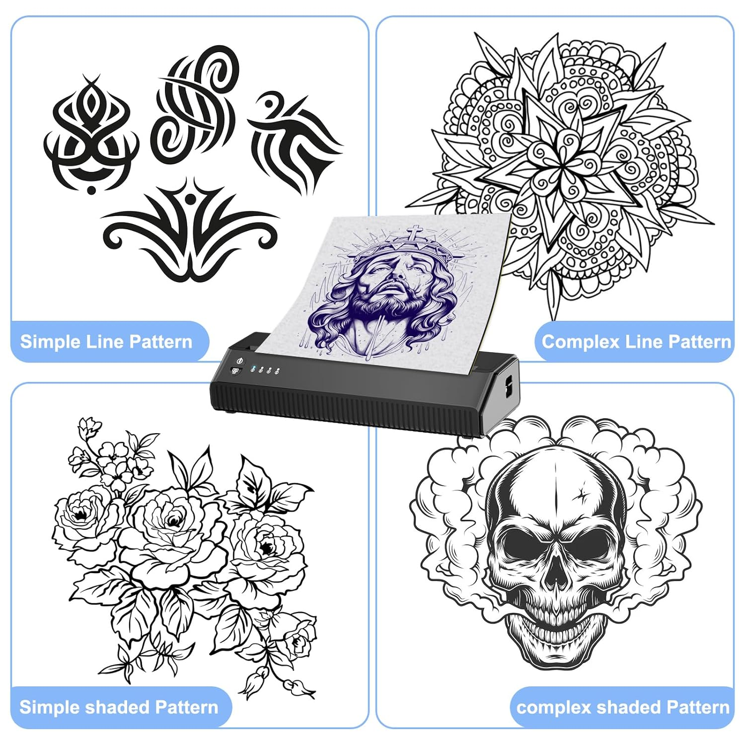 MHT-P8008 Bluetooth Tattoo Stencil Printer | High Precision | Wireless Connectivity INKSOULSUPPLY.COM