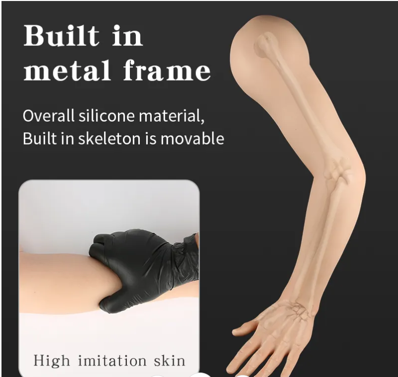 Tattoo imitation silicone movable joint arm INKSOULSUPPLY.COM