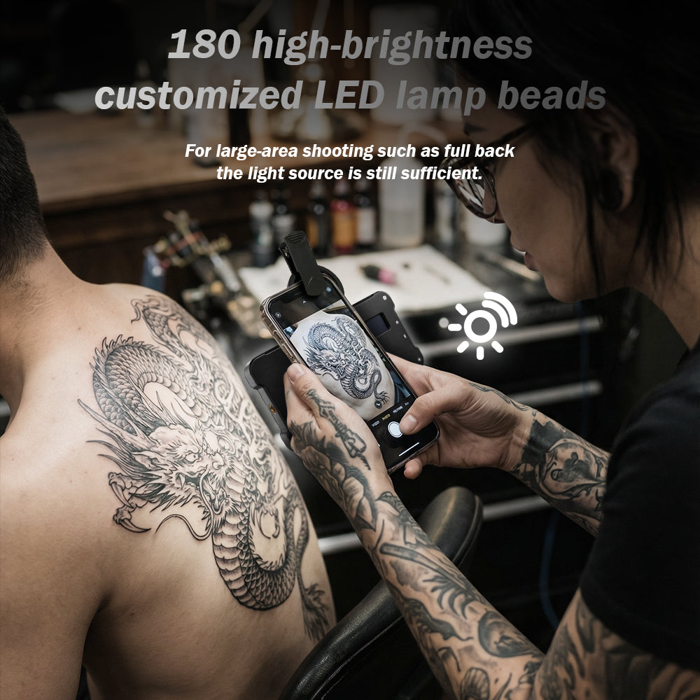 Professional Tattoo Photography Anti-2.0 Glare Kit 180 LED Beads（10W） INKSOULSUPPLY.COM