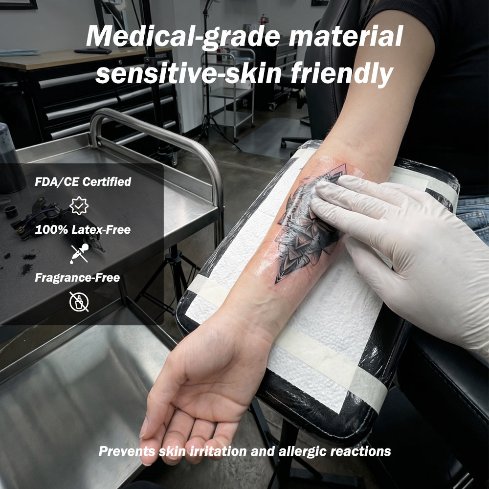 INKSOUL® Tattoo Aftercare Bandage Film 0.01mm ultrathin Roll 6in X 10yd INKSOULSUPPLY.COM