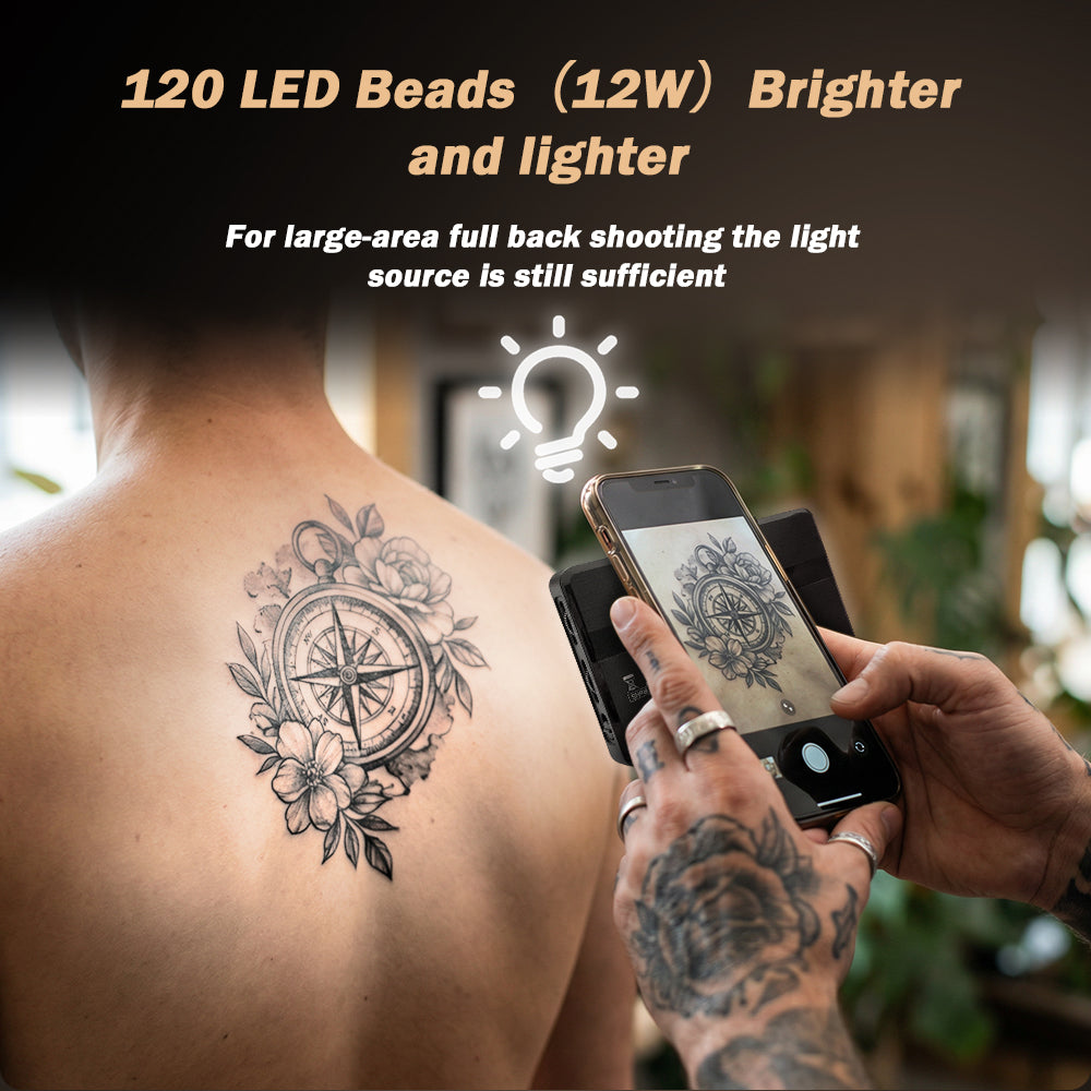 Professional Tattoo Photography Anti-3.0 Glare Kit 120 LED Beads（12W）Brighter and lighter INKSOULSUPPLY.COM