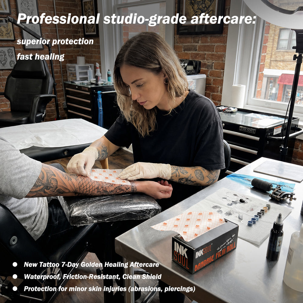 INKSOUL® Tattoo Aftercare Bandage Film 0.01mm ultrathin Roll 6in X 10yd INKSOULSUPPLY.COM