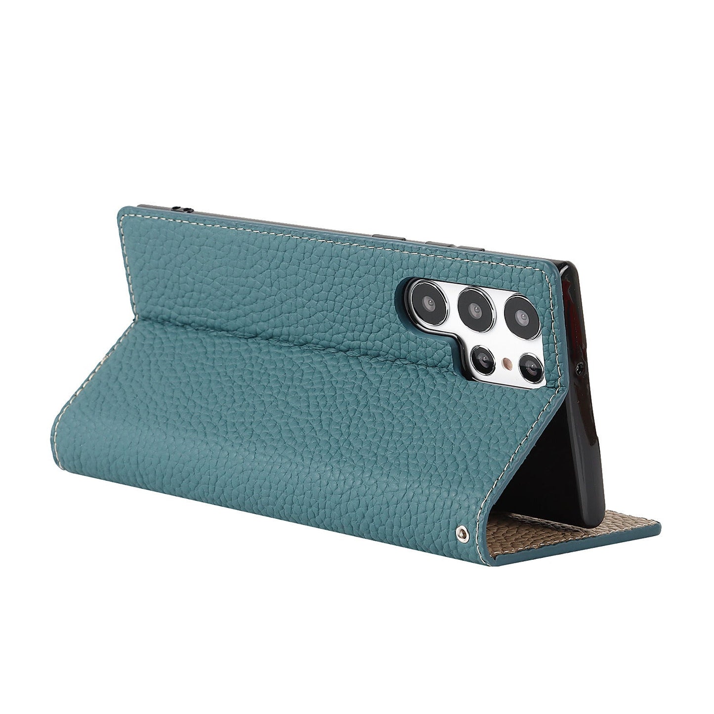 Galaxy S24 Ultra Case Litchi Leather Phone Case FLIPSTYLEZLLC