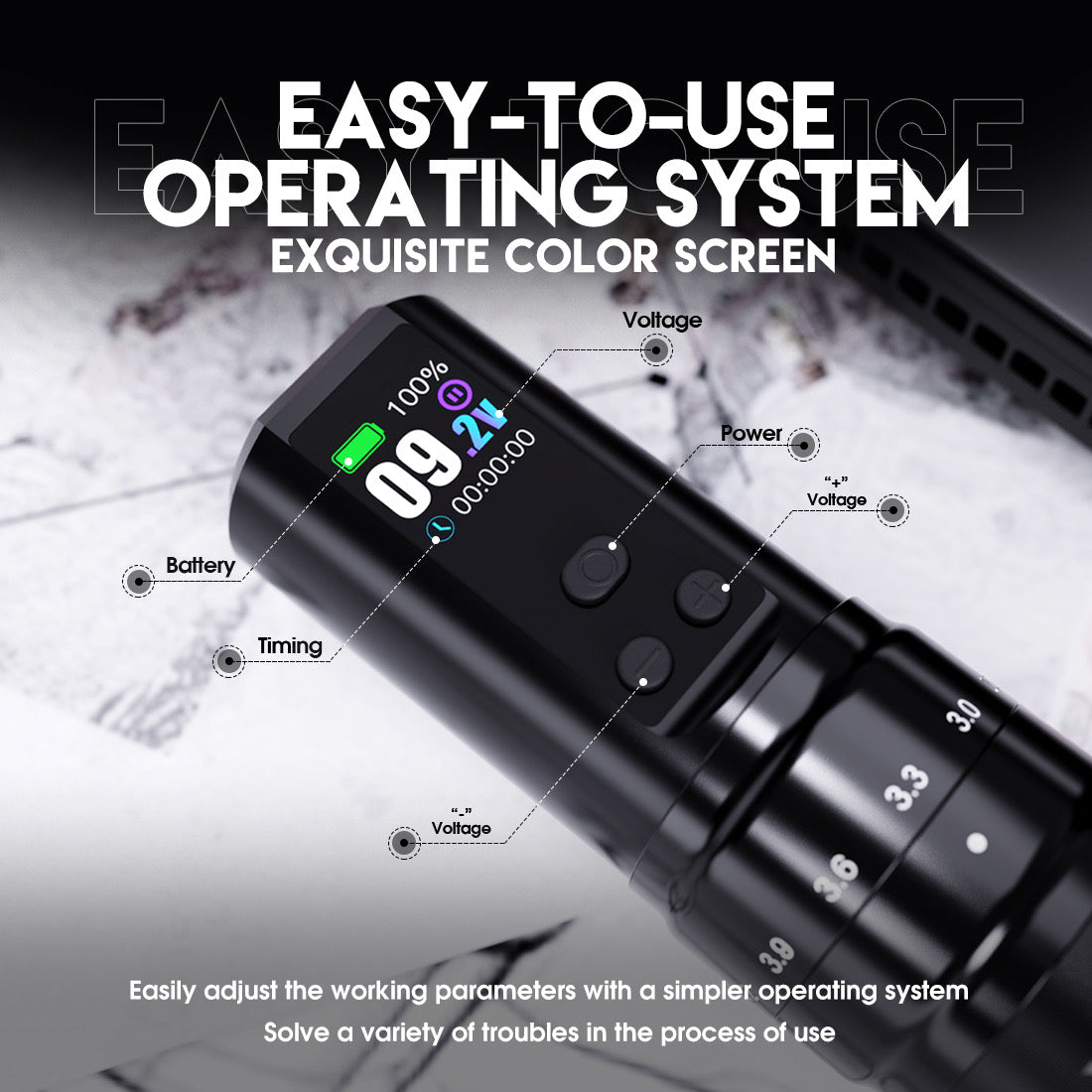 Dragonhawk Wireless Tattoo Pen Machine 2.4-4.2MM Strokes Length | Mast Fold 2 Pro INKSOULSUPPLY.COM