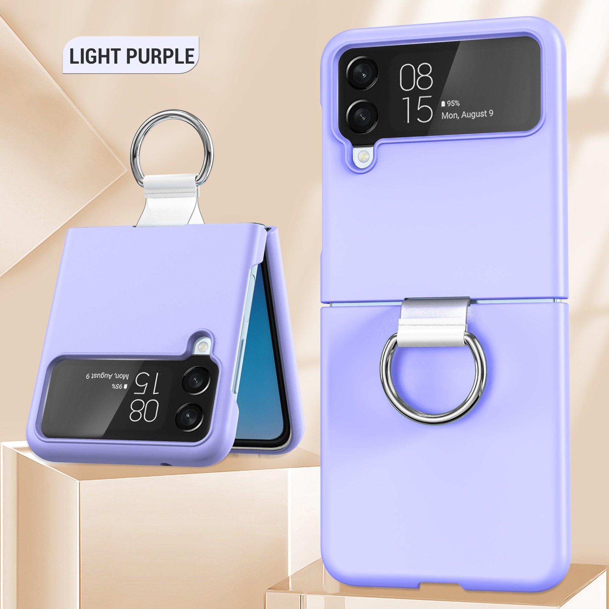 Transparent Protective Case For Galaxy Zflip4 Fastened Ring FLIPSTYLEZLLC