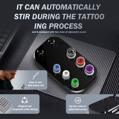 INKSOUL® TATTOO INK CUP MIXER 8 sites Aluminum alloy frame INKSOULSUPPLY.COM