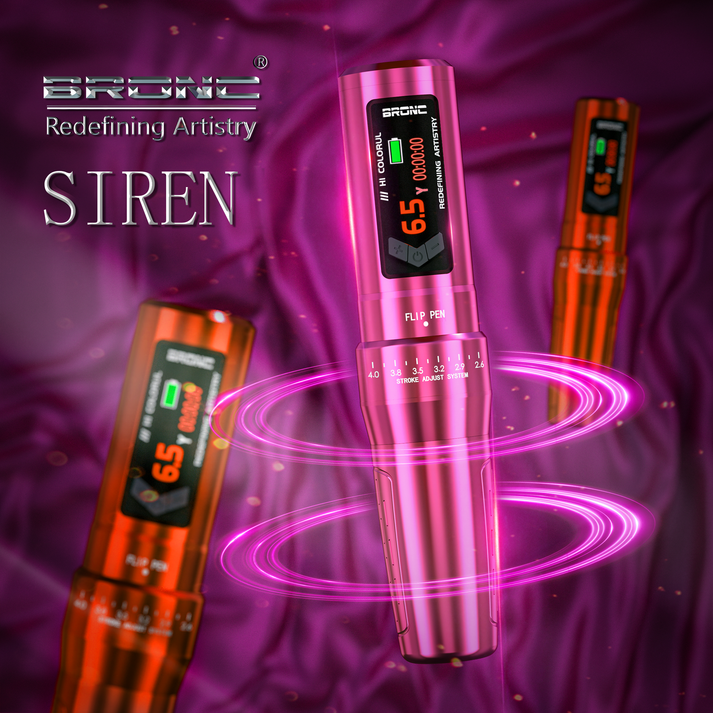 Bronc SIREN Adjustable Wireless Tattoo Pen INKSOULSUPPLY.COM