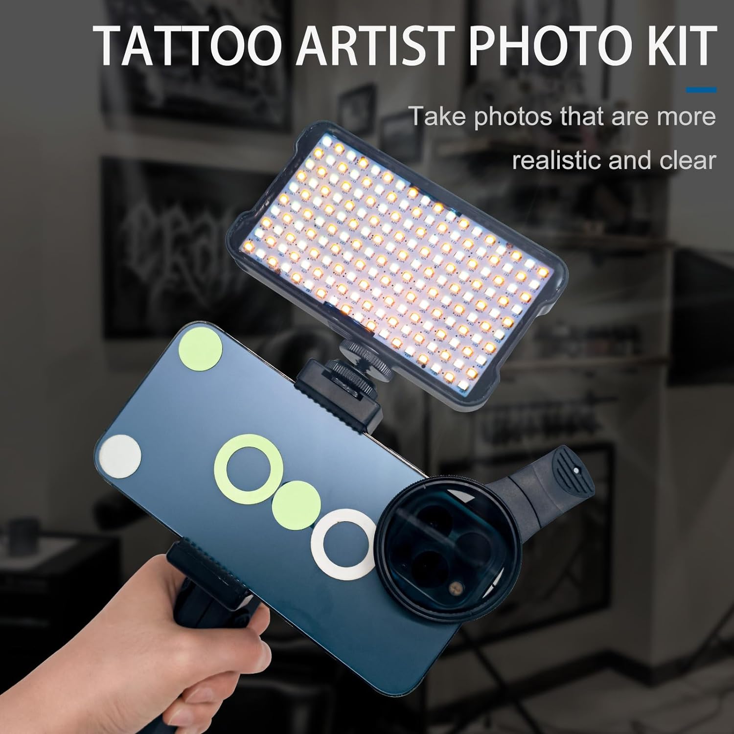 Professional Tattoo Photography Anti-3.0 Glare Kit 120 LED Beads（12W）Brighter and lighter INKSOULSUPPLY.COM