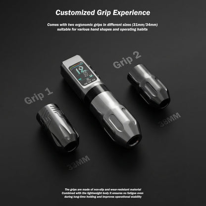INKSOUL® Tattoo Machine Wiresles Pen 4.2MM Strokes Two Grips Two Batteries Two Modes 2 in 1 | HV6 PRO INKSOULSUPPLY.COM