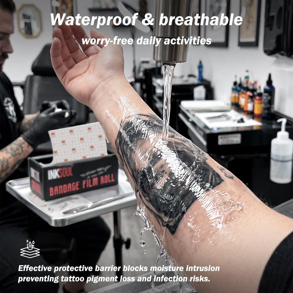 INKSOUL® Tattoo Aftercare Bandage Film 0.01mm ultrathin Roll 6in X 10yd INKSOULSUPPLY.COM