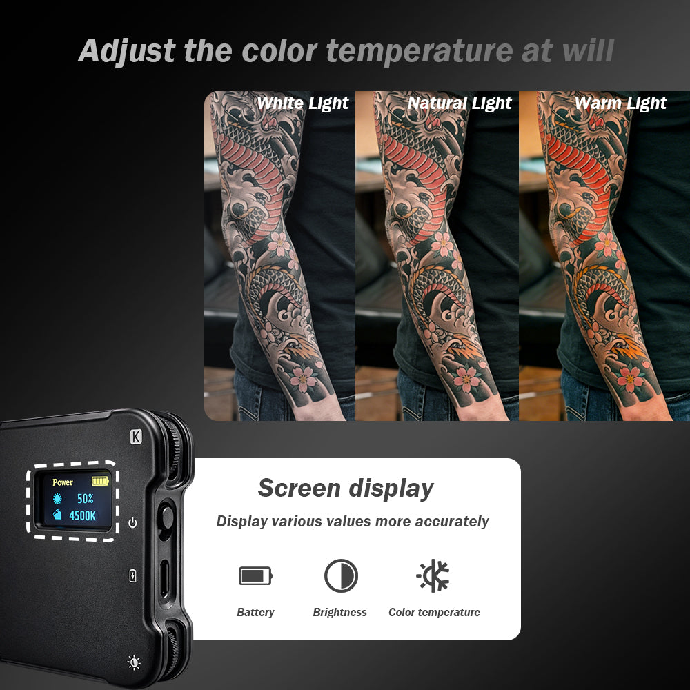 Professional Tattoo Photography Anti-2.0 Glare Kit 180 LED Beads（10W） INKSOULSUPPLY.COM