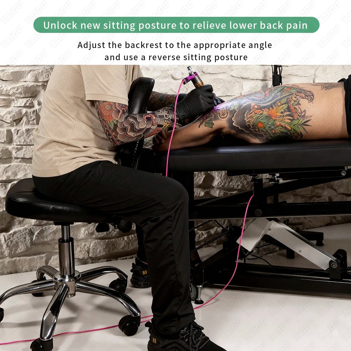MULTI-FUNCTIONAL NEW MODEL PNEUMATIC LIFT TATTOO CHAIR （SPECIAL LAUNCH OFFER） INKSOULSUPPLY.COM