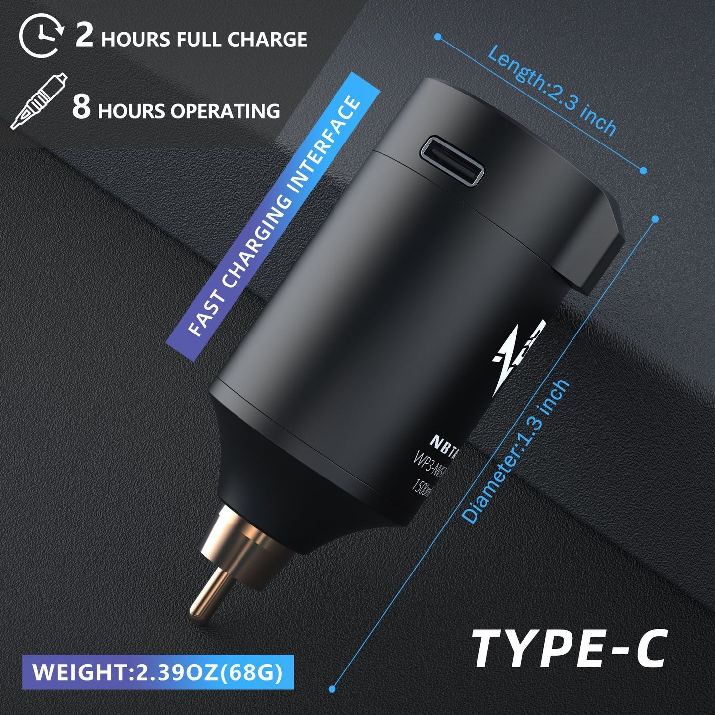 WP3 High-Performance Tattoo Battery INKSOULSUPPLY.COM