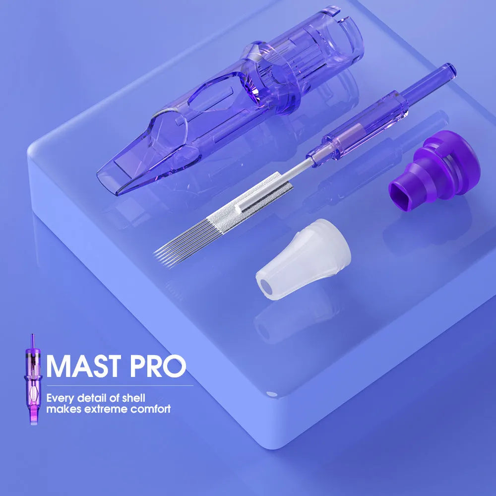 Mast Pro Tattoo Cartridges Needles 0.25MM/0.30MM/0.35MM Round Shader- Box of 20 INKSOULSUPPLY.COM