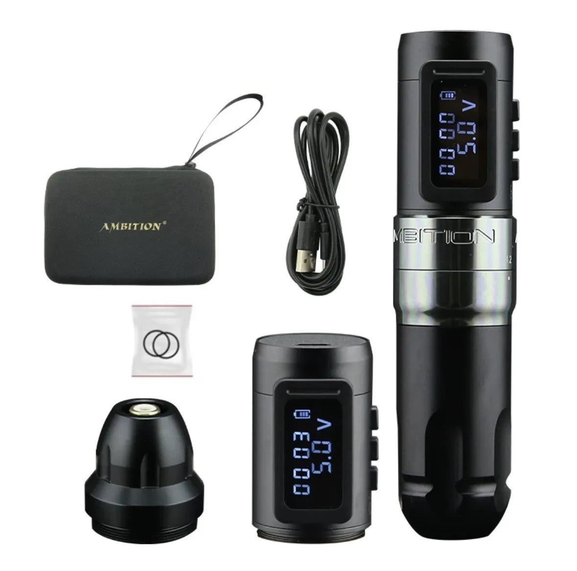 Ambition MARS-U Wireless Tattoo Machine with Adjustable Stroke INKSOULSUPPLY.COM
